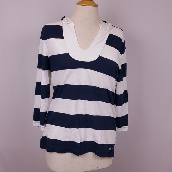Vineyard Vines Medium hooded striped tee, nautical - Picture 4 of 5